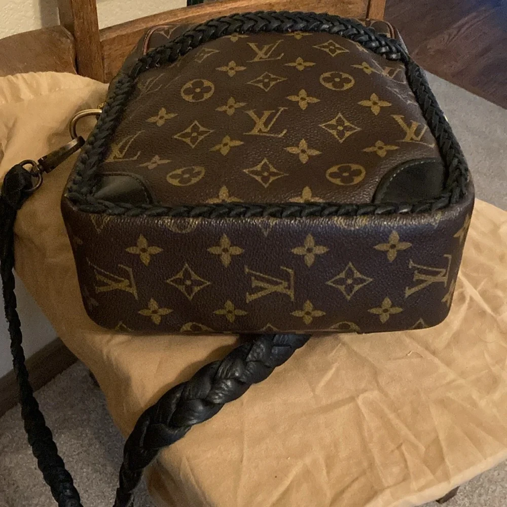 Vintage Boho Louis Vuitton Bag w/Hand Braided Crossbody Strap & Dust Bag